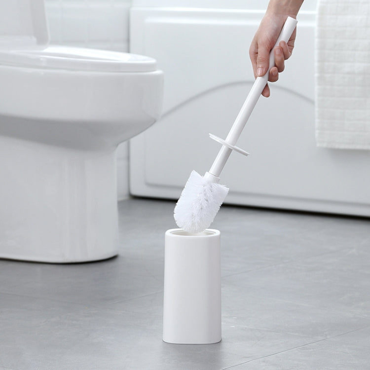Toilet Brush With Base Household Toilet Long-Handled Soft-Bristled Toilet Cleaning Brush Set, White, Pink, Grey