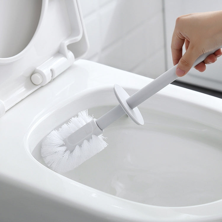 Toilet Brush With Base Household Toilet Long-Handled Soft-Bristled Toilet Cleaning Brush Set, White, Pink, Grey