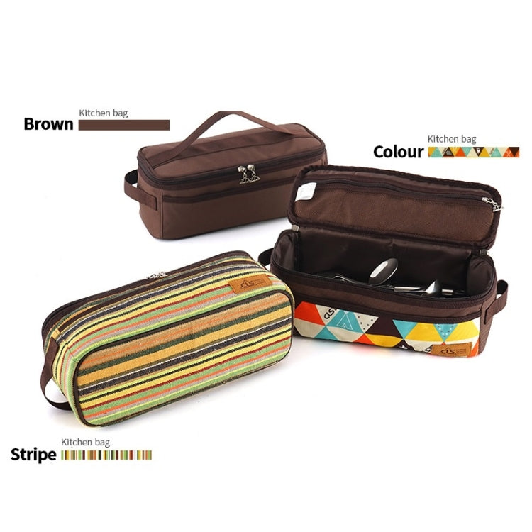 CLS Outdoor Camping Cookware Storage Bag BBQ Tableware Storage Bag Travel Portable Toiletry Bag