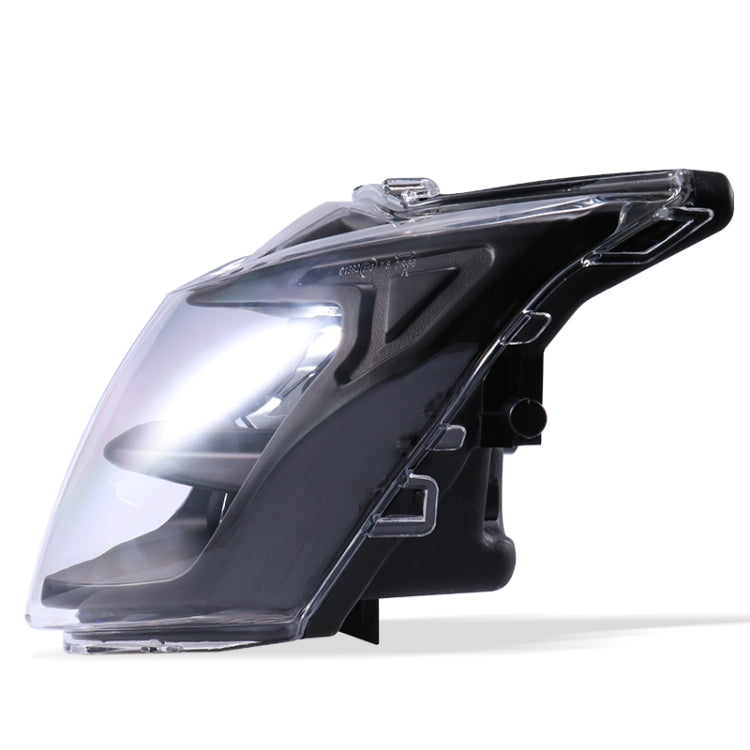 Motorcycle LDE Retro Headlights LED Far Near Beam Lights For Yamaha LC135 V2-V6, Transparent Glass, Smoked Glass