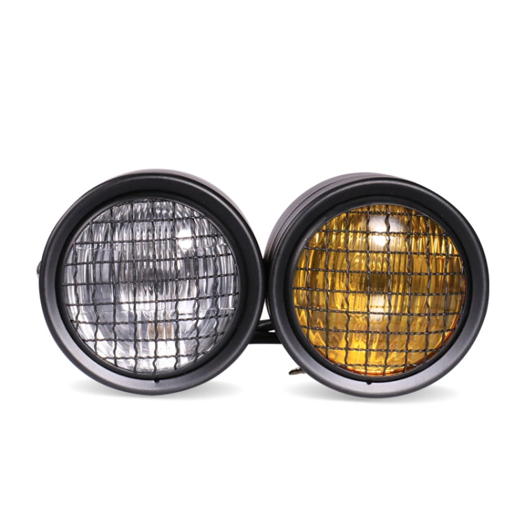 Motorcycle Retro Headlight CG125 Metal Universal Headlight Retro Dual Lamp, Retro Dual Lamp