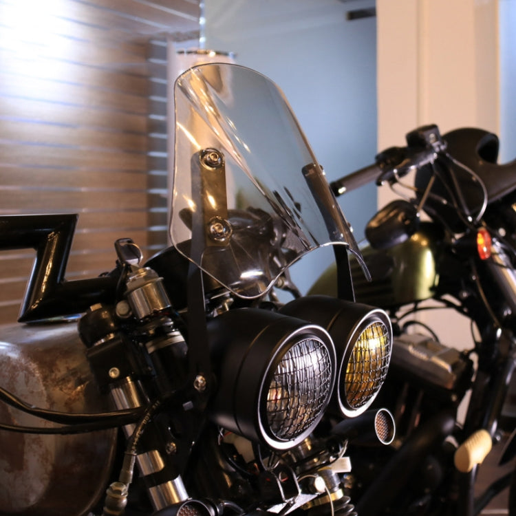 Motorcycle Retro Headlight CG125 Metal Universal Headlight Retro Dual Lamp, Retro Dual Lamp