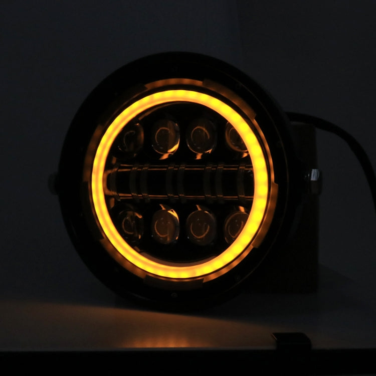 مصابيح أمامية LED للدراجات النارية مقاس 7 بوصات، مصابيح نهارية للضوء البعيد والقريب، مصابيح نهارية للضوء