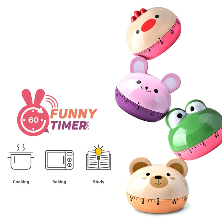 Kitchen Mechanical Timer Cartoon 60 Minutes Timer Baking Cooking Reminder, RB190-1 Frog, RB190-1 Chicken, RB194-1 Puppy, RB194-1 Monkey, RB208-1 Carrot, RB208-1 Tomato