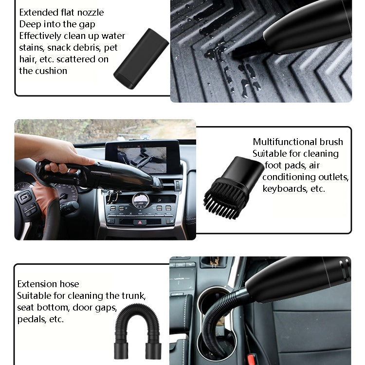 Car Handheld Portable Vacuum Cleaner Small Car Vacuum Cleaner, Wired Black, Wired Black Gray, Wireless Black, Wireless Black Gray, Wireless Black Gray+Storage bag