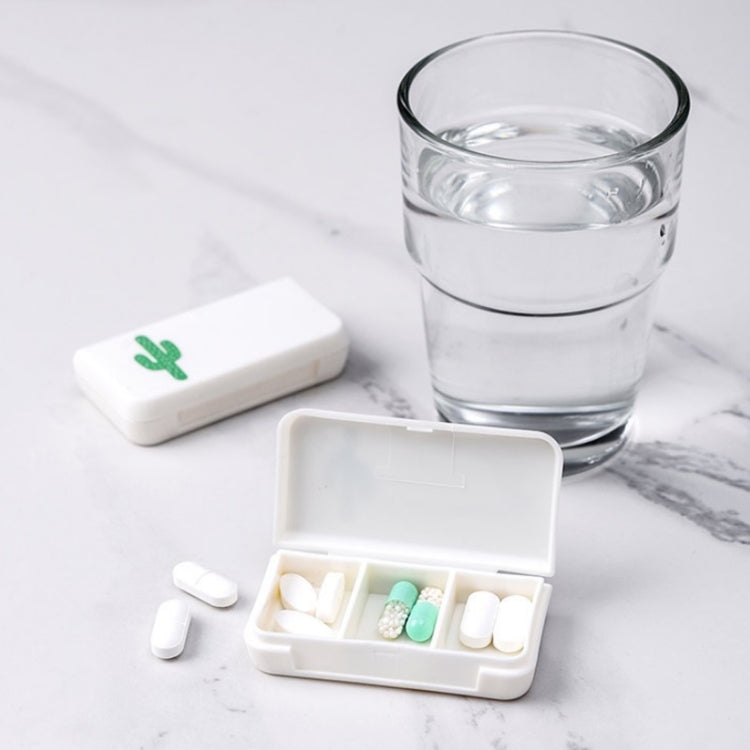 8 PCS Small Portable Moisture-proof Sealed Medicine Box 3 Compartments A Day Medicine Divided