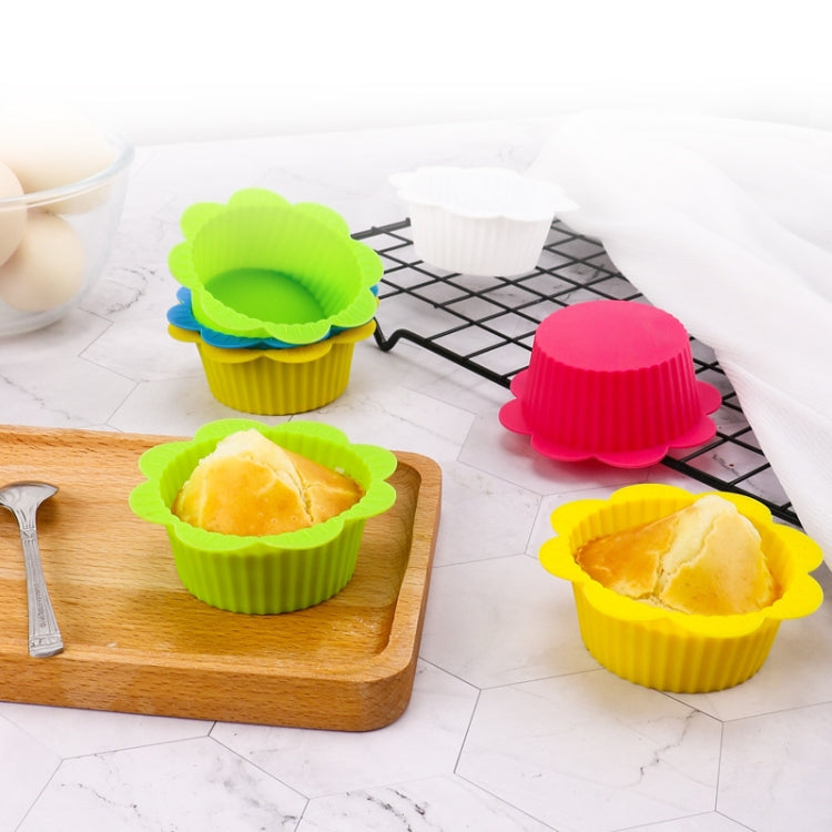 20 PCS DIY Baking Mold Macaron Lace Shape Silicone Cake Cup Pudding Egg Tart Muffin Cup Mold,Random Color Delivery, 20 PCS