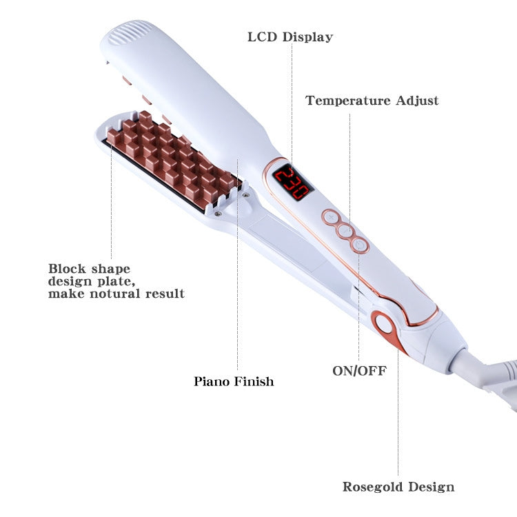 Multi-functional Long & Short Hair Styling Iron Ceramic Tourmaline Volumizing Hair Iron, US, EU