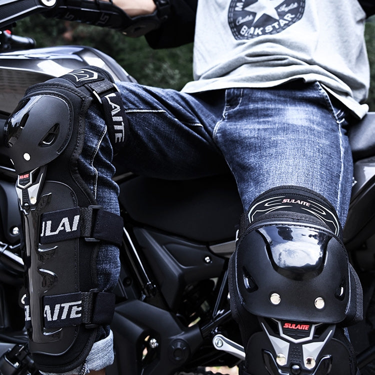 SULAITE Motorcycle Riding Protective Gear Four Seasons Anti-Fall Warm Windshield Rider Equipment,, Knee Pads+Elbow Pads, Knee Pads