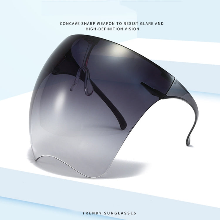 Men And Women All-Round Protection Anti-Fog Face Shield Integrated Anti-Spitting Goggles, Sunscreen Sunglasses(Gradient Gray)