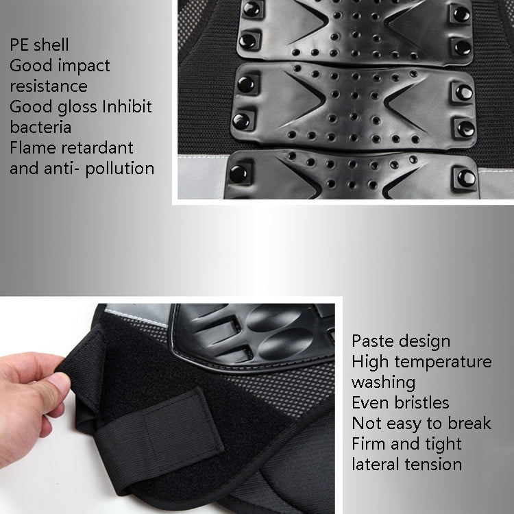 SULAITE Roller Skating Motorcycle Back Protector Spine Protection Sports Protective Gear Racing Vest, Size:, L, XL