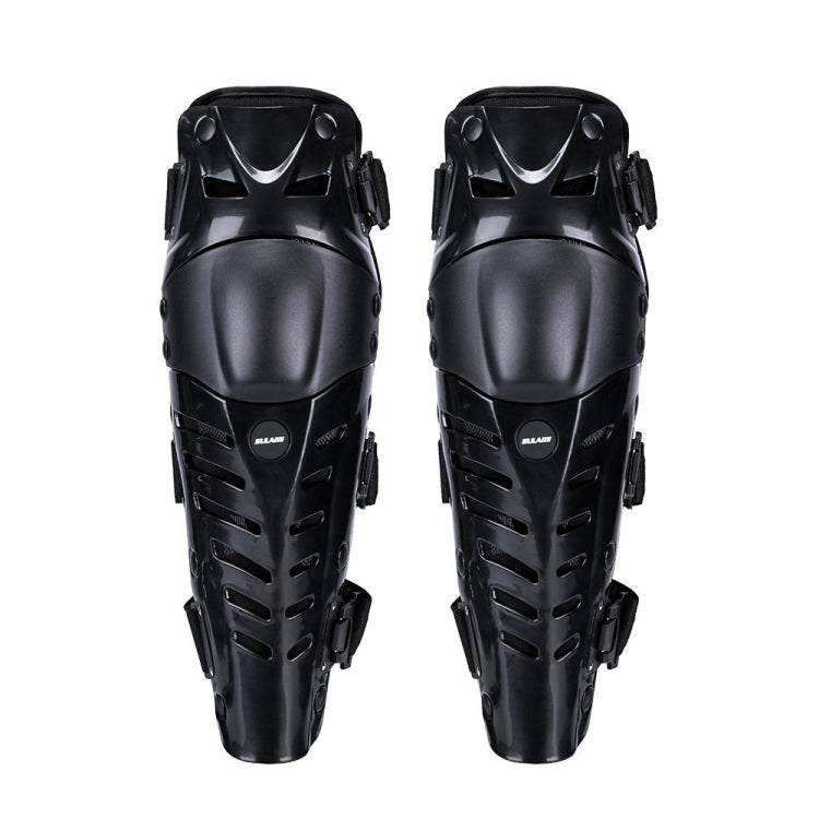 SULAITE Motorcycle Outdoor Riding Anti-Fall Protective Gear Knee Pads, Black, Black Red