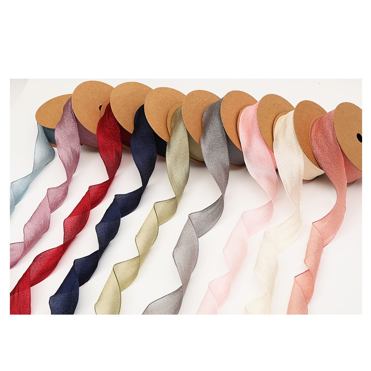 Kapok Yarn Ribbon Flower Packaging Ribbon Headdress Headband, Blue, Lotus Pink, Smoke Purple, Golden Cyan, Silver Gray, Navy, Creamy-white, Water Pink, Wine Red, Champagne