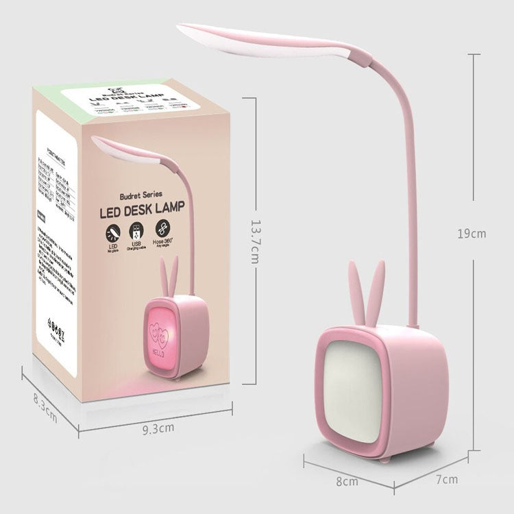 2 PCS Cute Pet USB Table Lamp Energy-Saving Eye Protection LED Bedroom Dormitory Night Light, Random Color Delivery, Rabbit, Cute Bear, Fawn, Archie