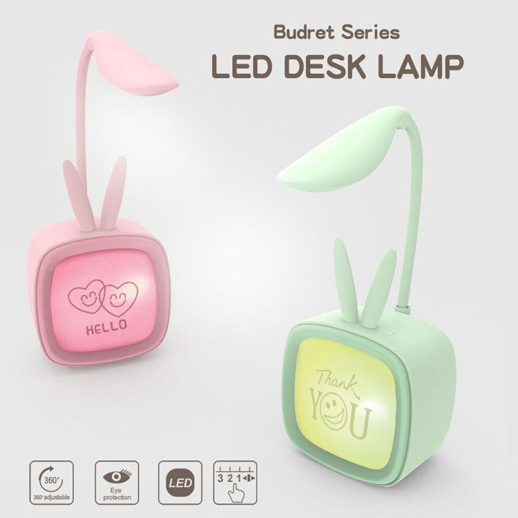 2 PCS Cute Pet USB Table Lamp Energy-Saving Eye Protection LED Bedroom Dormitory Night Light, Random Color Delivery, Rabbit, Cute Bear, Fawn, Archie