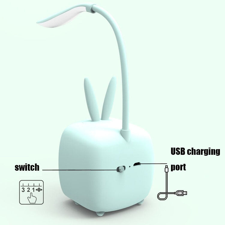 2 PCS Cute Pet USB Table Lamp Energy-Saving Eye Protection LED Bedroom Dormitory Night Light, Random Color Delivery, Rabbit, Cute Bear, Fawn, Archie