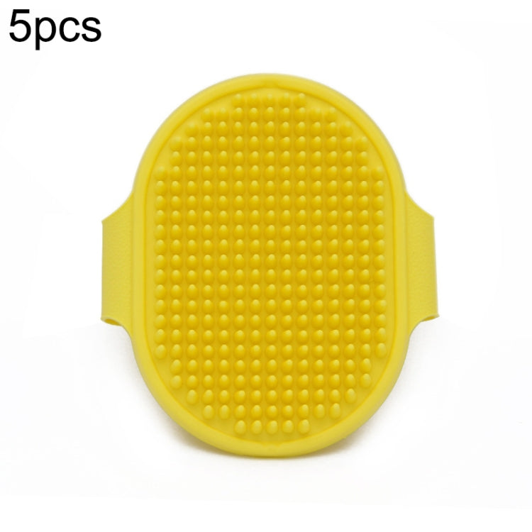5pcs Pet Bathing Massage Brush For Dogs Cleaning And Beauty Tools, Yellow, Blue, Green, Rose Red, Black