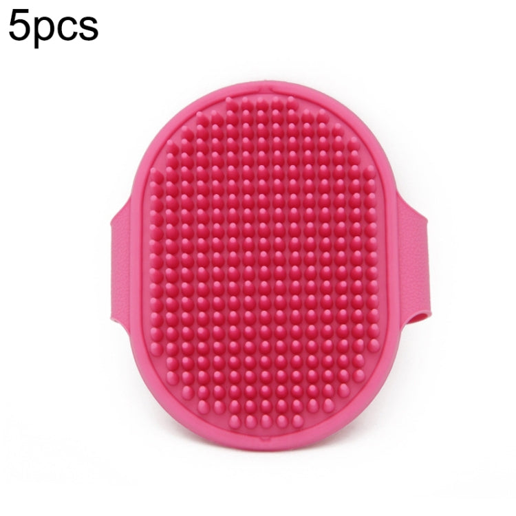 5pcs Pet Bathing Massage Brush For Dogs Cleaning And Beauty Tools, Yellow, Blue, Green, Rose Red, Black
