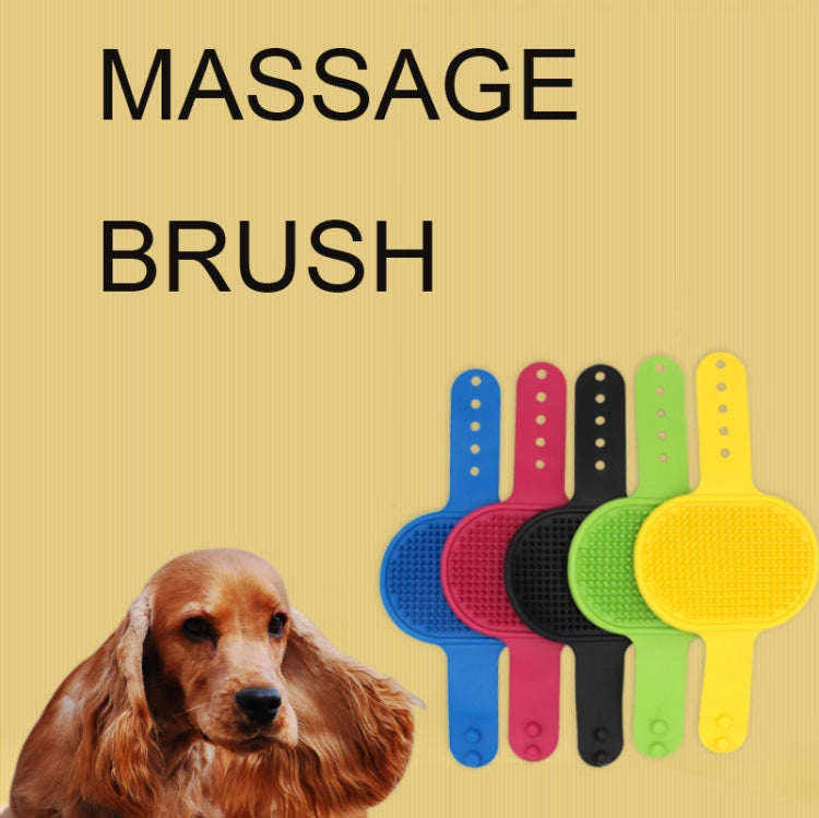 5pcs Pet Bathing Massage Brush For Dogs Cleaning And Beauty Tools, Yellow, Blue, Green, Rose Red, Black