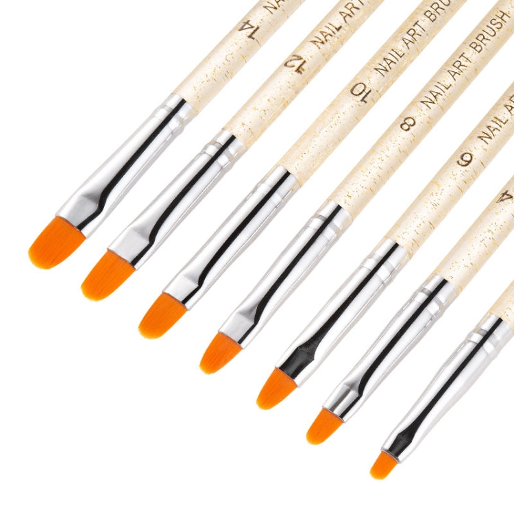 7 In 1 Phototherapy Pen Round Head Line Pen Transparent Rod Painted Pen Drawing Pen Nail Art Brush Tool, Gold Power, Silver Power