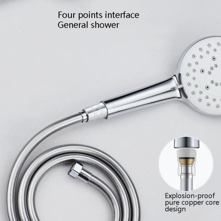 Shower Hose Water Heater Rain Shower Bathroom Stainless Steel Shower PVC Nozzle Hose, 1.5m Silver, 2m Silver, 1.5m Golden, 2m Gold
