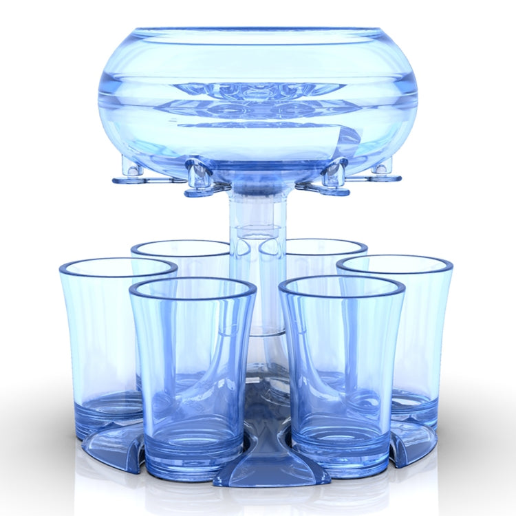 6 Shot Glass Dispenser And Holder Automatic Diversion Pourer, Transparent, Wine Red, Sky Blue, Gold