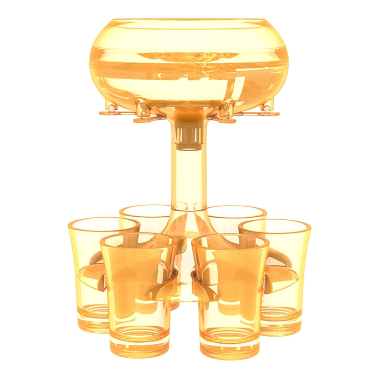 6 Shot Glass Dispenser And Holder Automatic Diversion Pourer, Transparent, Wine Red, Sky Blue, Gold