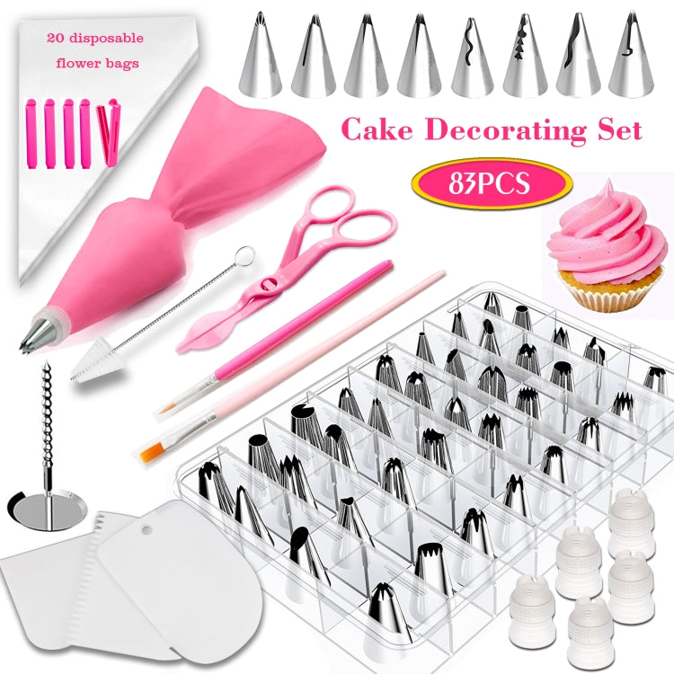 83 in 1 Cake Decorating Mouth Baking Tool Set Icing And Pastry Coloring Utensils, 83 PCS/Set