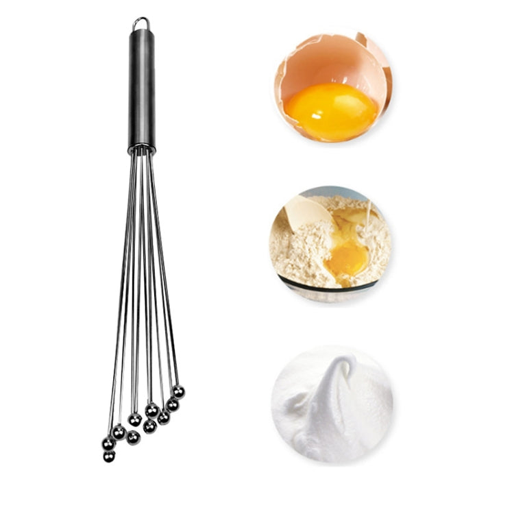 Manual Whisk Stainless Steel Glass Bead Egg Whisk Kitchen Household Hand-Held Baking Tools Type A 12 Inch, Type A 12 Inch, Type A 10 Inch, Type B 12 Inch, Type B 10 Inch, Type C 12 inch, Type C 10 Inch