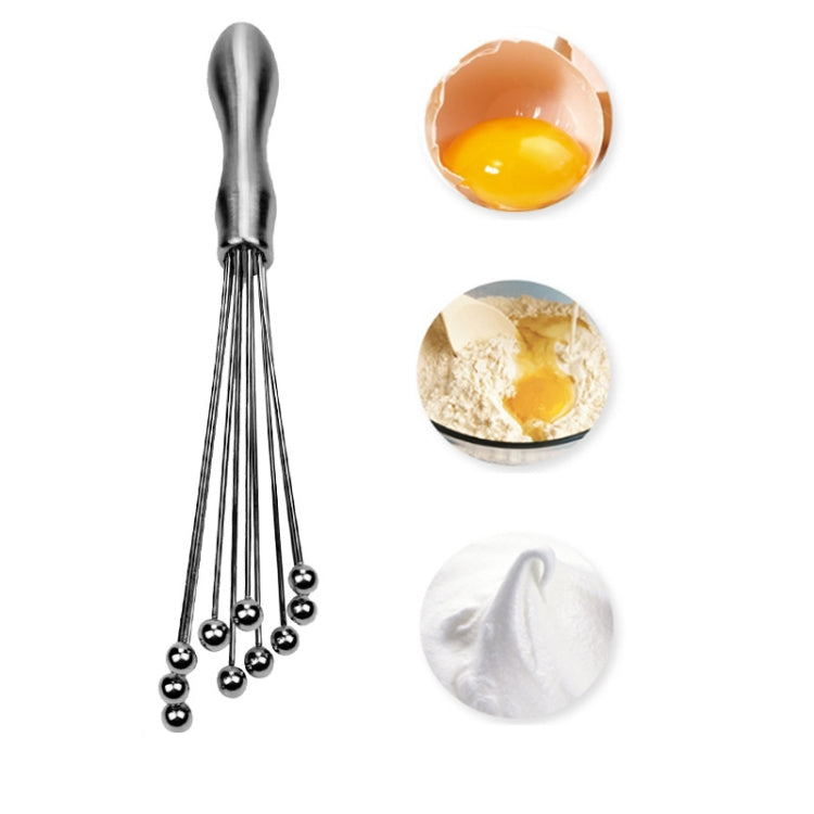 Manual Whisk Stainless Steel Glass Bead Egg Whisk Kitchen Household Hand-Held Baking Tools Type A 12 Inch, Type A 12 Inch, Type A 10 Inch, Type B 12 Inch, Type B 10 Inch, Type C 12 inch, Type C 10 Inch