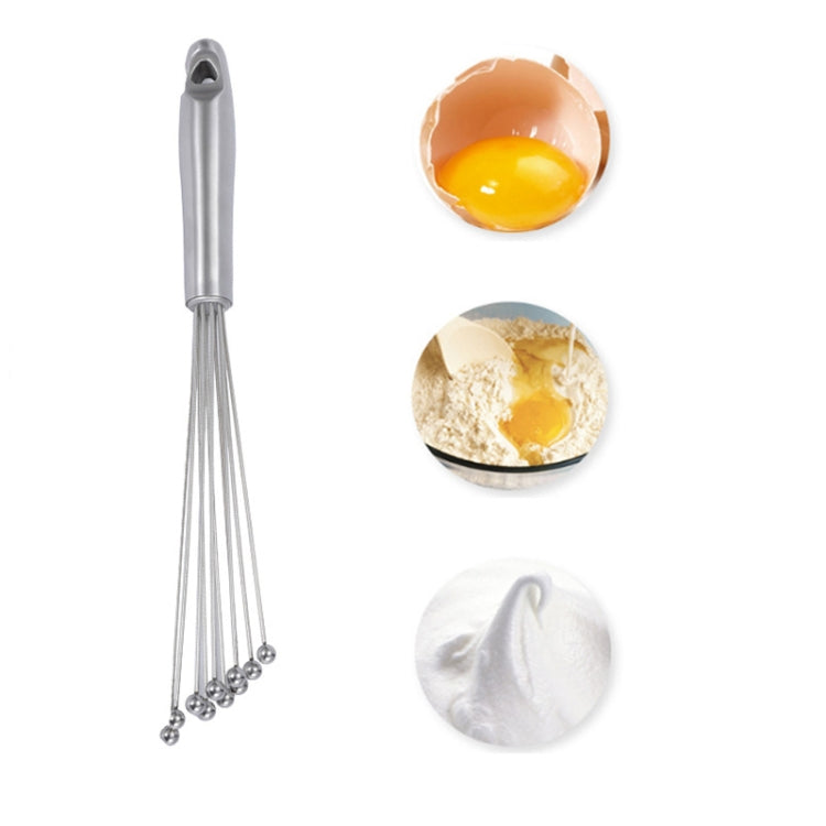 Manual Whisk Stainless Steel Glass Bead Egg Whisk Kitchen Household Hand-Held Baking Tools Type A 12 Inch, Type A 12 Inch, Type A 10 Inch, Type B 12 Inch, Type B 10 Inch, Type C 12 inch, Type C 10 Inch