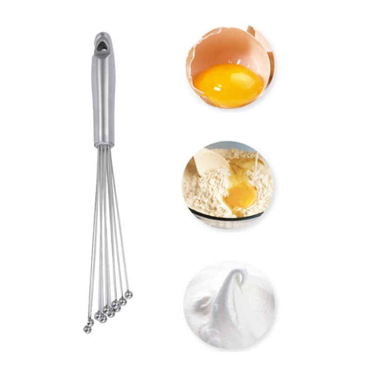 Manual Whisk Stainless Steel Glass Bead Egg Whisk Kitchen Household Hand-Held Baking Tools Type A 12 Inch, Type A 12 Inch, Type A 10 Inch, Type B 12 Inch, Type B 10 Inch, Type C 12 inch, Type C 10 Inch