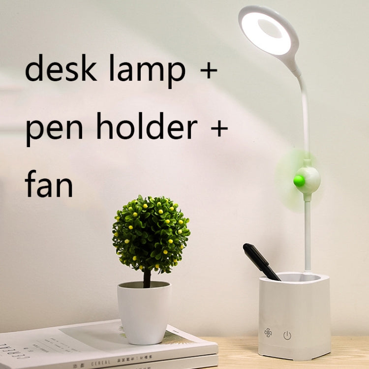 WS-8010 LED Fan Desk Lamp Bedside Desk USB Folding Desk Lamp, Water Drop, Ring, Pen Holder White Fan Blade, Pen Holder Yellow Fan Blade, Pen Holder Blue Fan Blade, Pen Holder Green Fan Blade