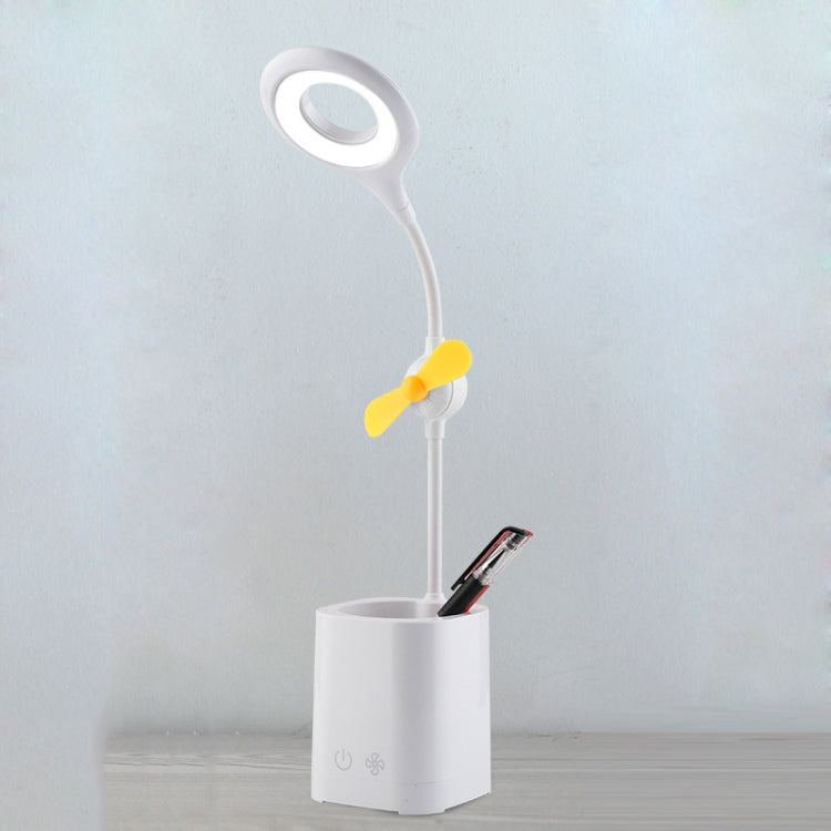 WS-8010 LED Fan Desk Lamp Bedside Desk USB Folding Desk Lamp, Water Drop, Ring, Pen Holder White Fan Blade, Pen Holder Yellow Fan Blade, Pen Holder Blue Fan Blade, Pen Holder Green Fan Blade