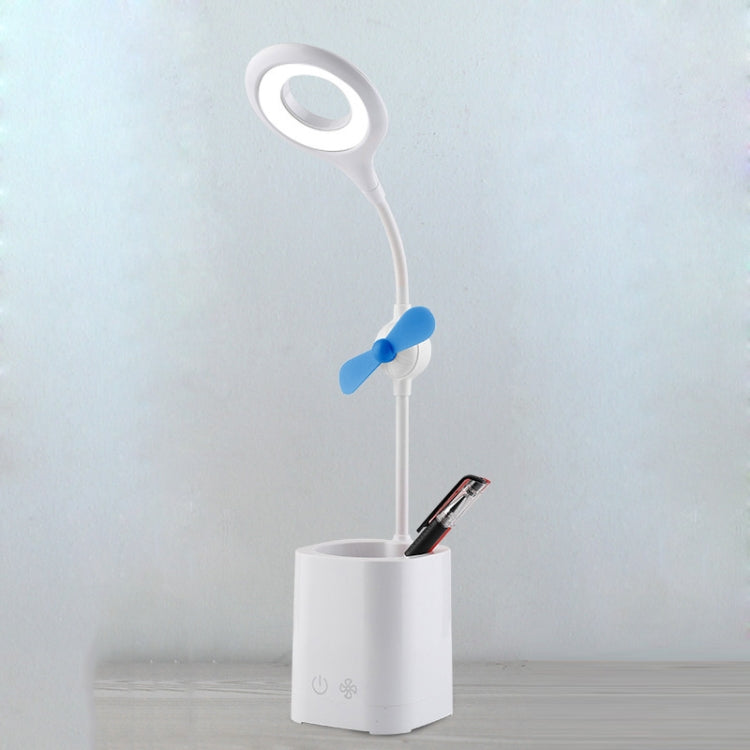 WS-8010 LED Fan Desk Lamp Bedside Desk USB Folding Desk Lamp, Water Drop, Ring, Pen Holder White Fan Blade, Pen Holder Yellow Fan Blade, Pen Holder Blue Fan Blade, Pen Holder Green Fan Blade