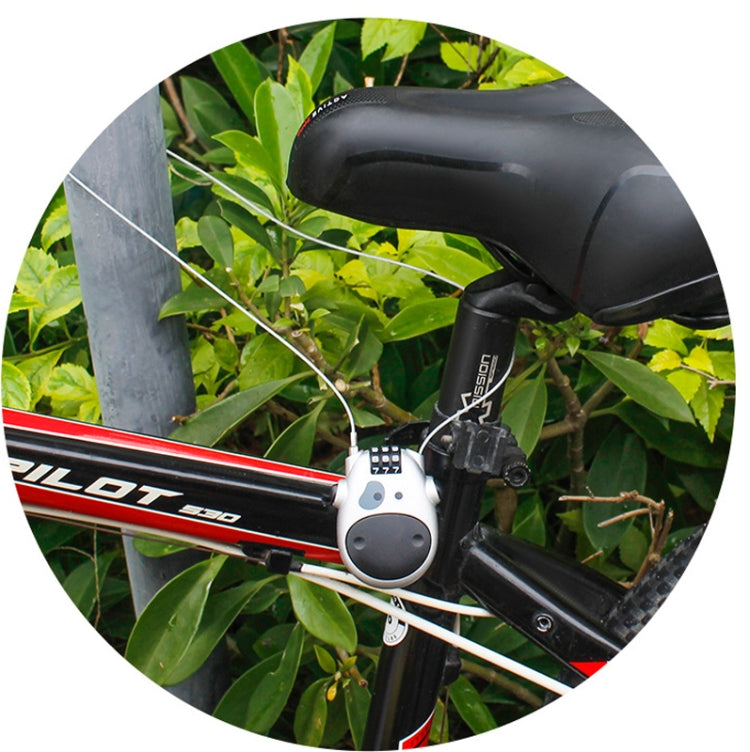 Portable Bicycle Motorcycle Anti-Theft Lock Telescopic Wire Lock Cartoon Cow Password Lock