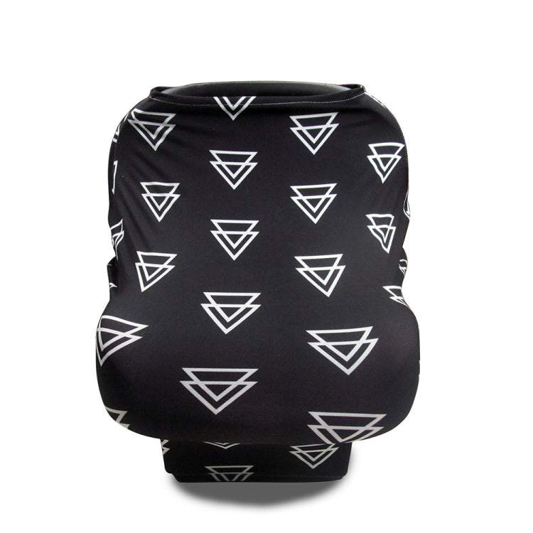 Multifunctional Enlarged Stroller Windshield Breastfeeding Towel Baby Seat Cover, Arrow, Pink Peony, Black and White Stripes, Leaf Flowers, Blue Dots, Purple Flowers, Gray Pattern, Bear, Black Triangle, Puppy, Red Geometry, Black and White Grid, Galaxy...