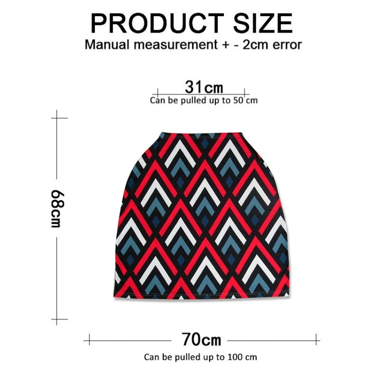 Multifunctional Enlarged Stroller Windshield Breastfeeding Towel Baby Seat Cover, Arrow, Pink Peony, Black and White Stripes, Leaf Flowers, Blue Dots, Purple Flowers, Gray Pattern, Bear, Black Triangle, Puppy, Red Geometry, Black and White Grid, Galaxy...