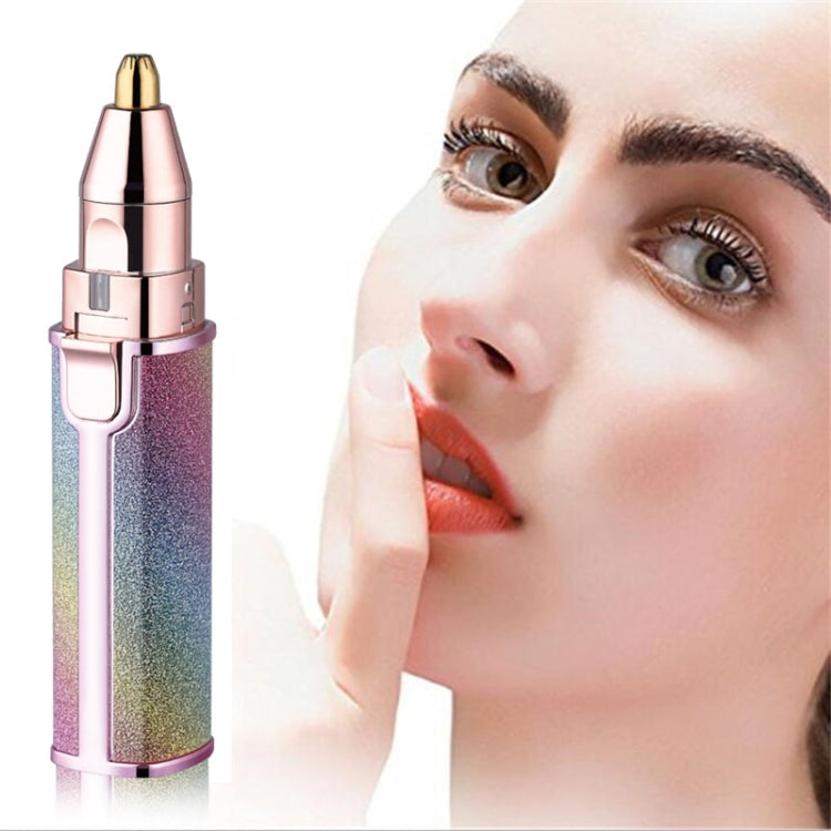 2 In 1 Electric Shaver Lady Eyebrow Trimmer Lipstick Automatic Facial Hair Removal Device, Dry Battery, Charging