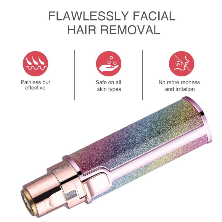 2 In 1 Electric Shaver Lady Eyebrow Trimmer Lipstick Automatic Facial Hair Removal Device, Dry Battery, Charging