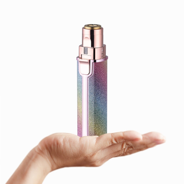 2 In 1 Electric Shaver Lady Eyebrow Trimmer Lipstick Automatic Facial Hair Removal Device, Dry Battery, Charging