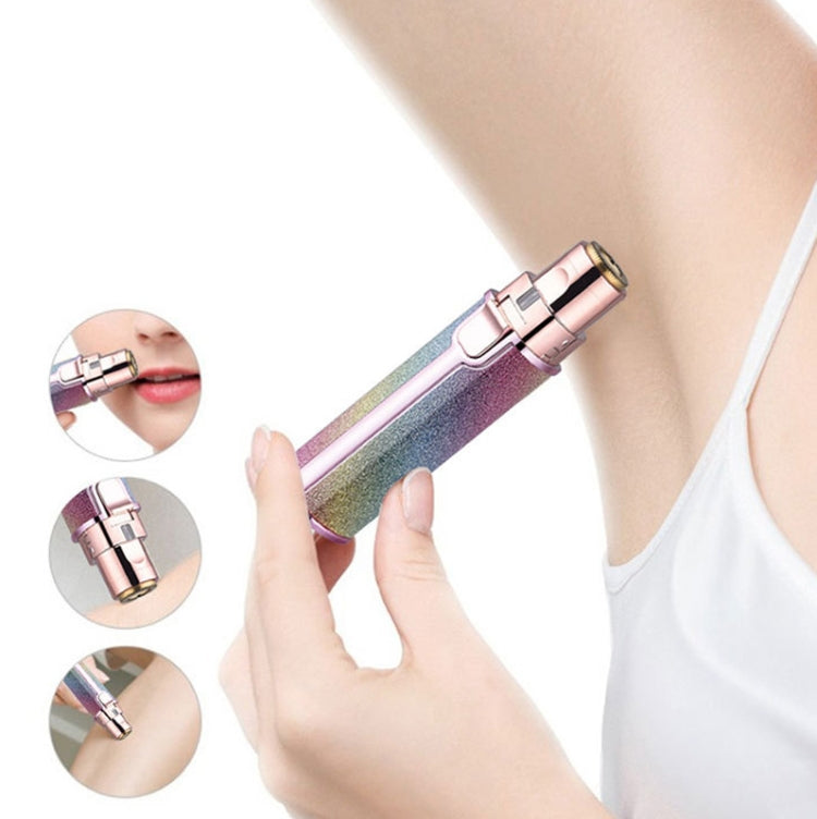 2 In 1 Electric Shaver Lady Eyebrow Trimmer Lipstick Automatic Facial Hair Removal Device, Dry Battery, Charging