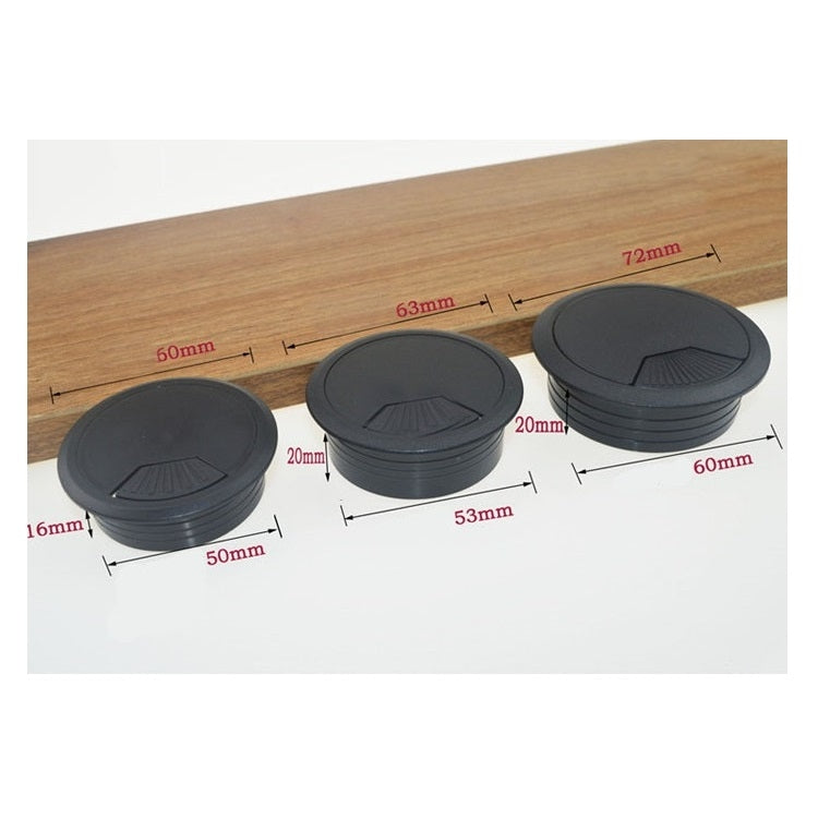ABS Plastic Round Cable Box Computer Desk Cable Hole Cover, Specification: 80mm (White), 50mm (Black), 50mm (White), 53mm (Black), 53mm (White), 60mm (Black), 60mm (White), 80mm (Black), 80mm (White)