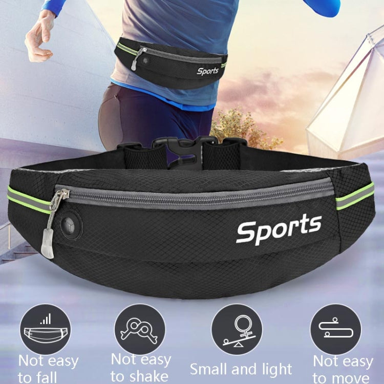 Sports Waist Bag Running Equipment Lightweight Large-Capacity Water-Repellent Breathable Outdoor Bag, 7 inch