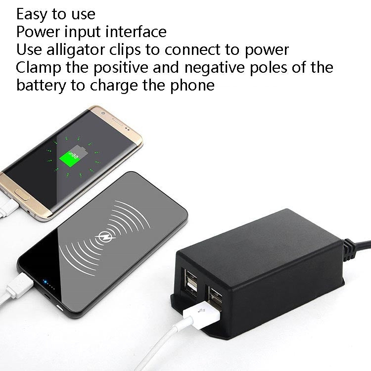 12/24V 4 USB Interface Motorcycle Car Mobile Phone Charger, Phone Charger
