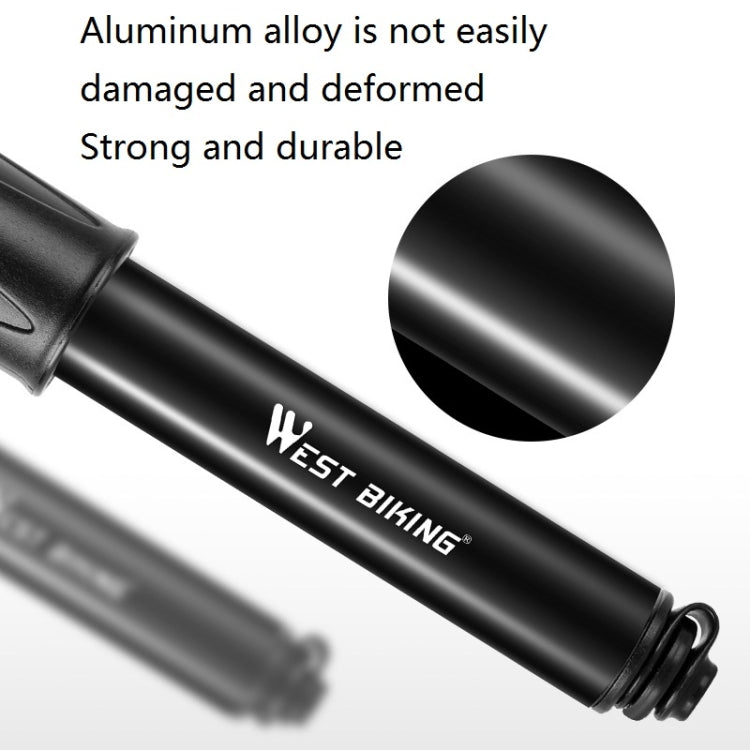 West Biking Bicycle High Pressure Pump Mini Portable Basketball Inflator With Hose, Basketball Inflator With Hose(Black)