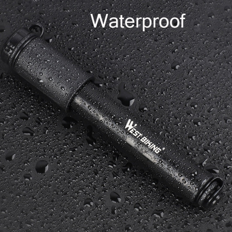 West Biking Bicycle High Pressure Pump Mini Portable Basketball Inflator With Hose, Basketball Inflator With Hose(Black)