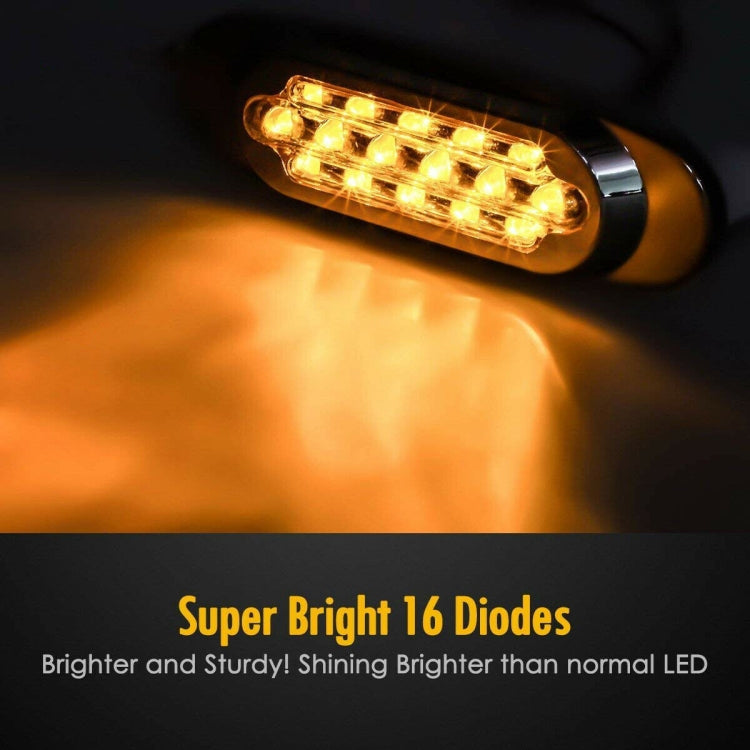12-24V 2000-4000K 16 LEDs Electroplating Side Lights Side Tail Lights Cargo Truck Modification Light, Red (2 Lines Always Bright), Yellow (2 Lines Always Bright), Red (High and Low Light 3 Lines), Yellow (High and Low Light 3 Lines)