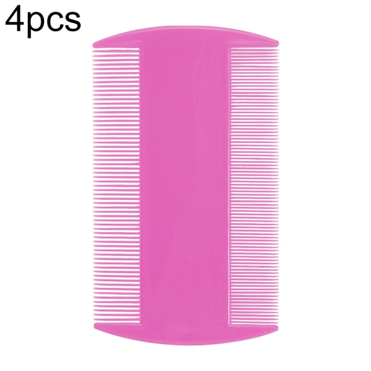 4pcs Pet Comb Double-Sided Comb Dog Cleaning Supplies Cat Comb Pet Grooming Supplies, White, Light Blue, Green, Dark Blue, Orange, Purple