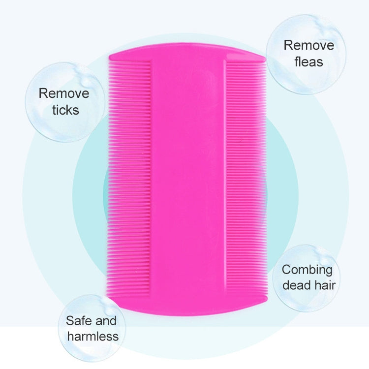 4pcs Pet Comb Double-Sided Comb Dog Cleaning Supplies Cat Comb Pet Grooming Supplies, White, Light Blue, Green, Dark Blue, Orange, Purple